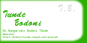 tunde bodoni business card